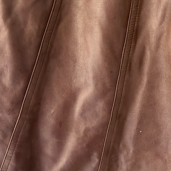 Vintage Escada Leather Pencil Skirt - Picture 3 of 8